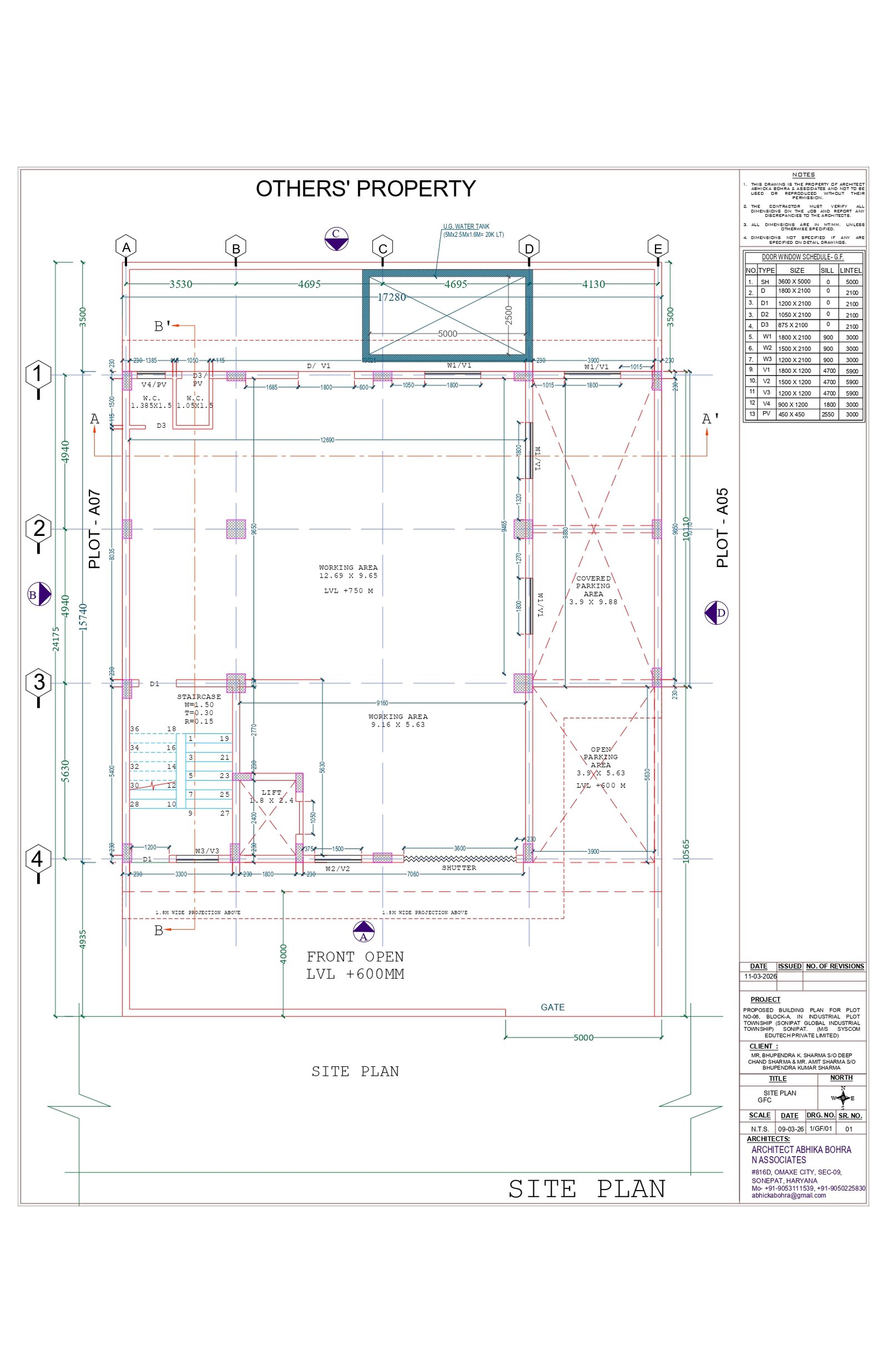 Internal Layout Sheet
